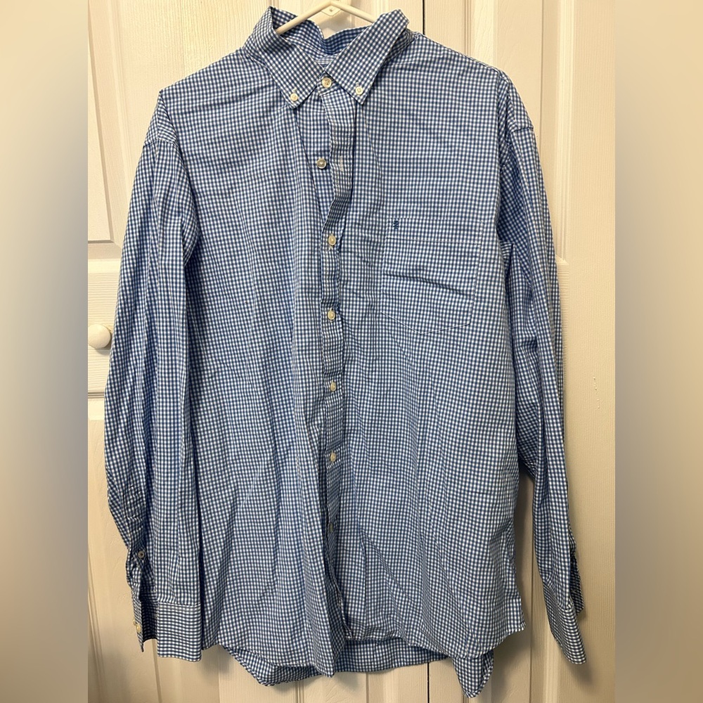 Men's IZOD Blue Checkered Shirt